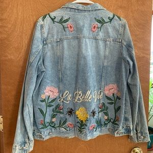 H&M Embroidered Denim Jacket